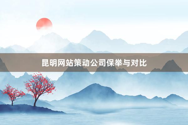 昆明网站策动公司保举与对比